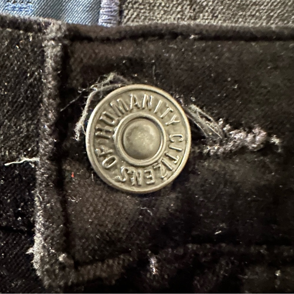 NWOT CITIZENS OF HUMANITY jolene high rise jean in black velvet size 33 reg $180 - Picture 6 of 11
